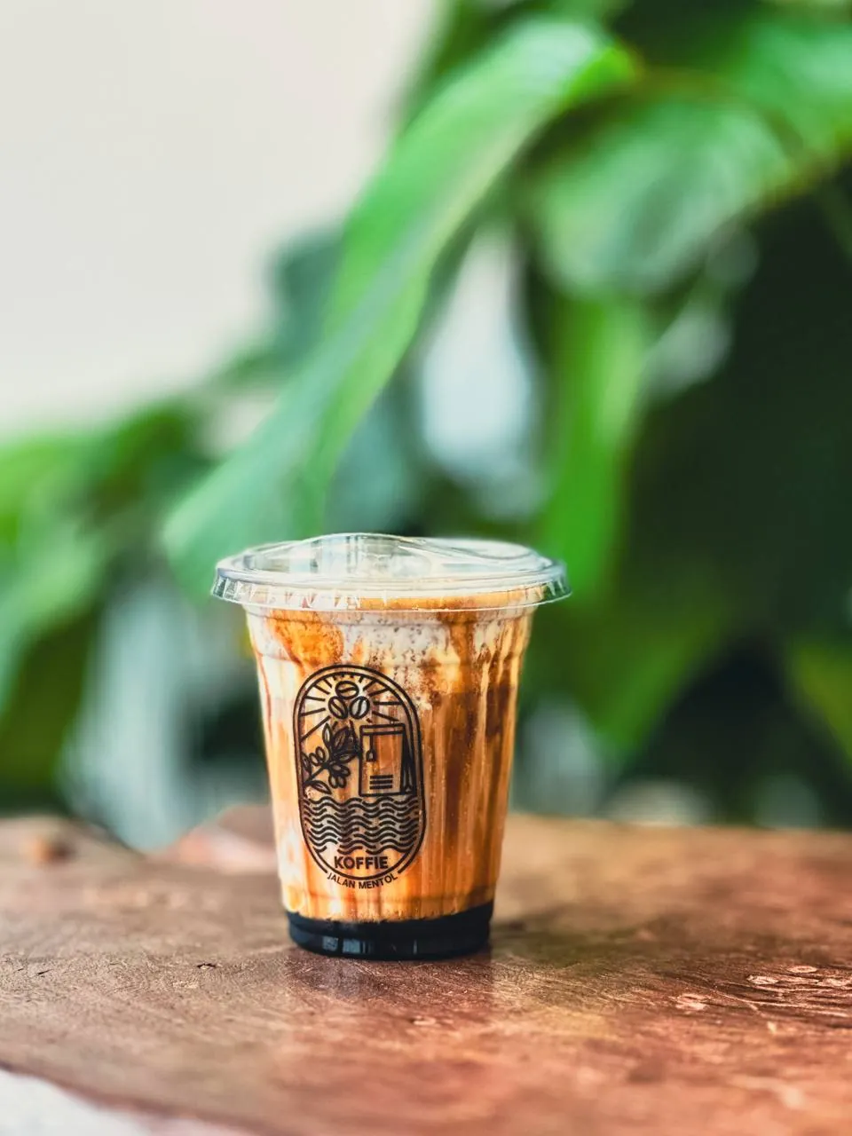 Iced coffee in a Koffie cup